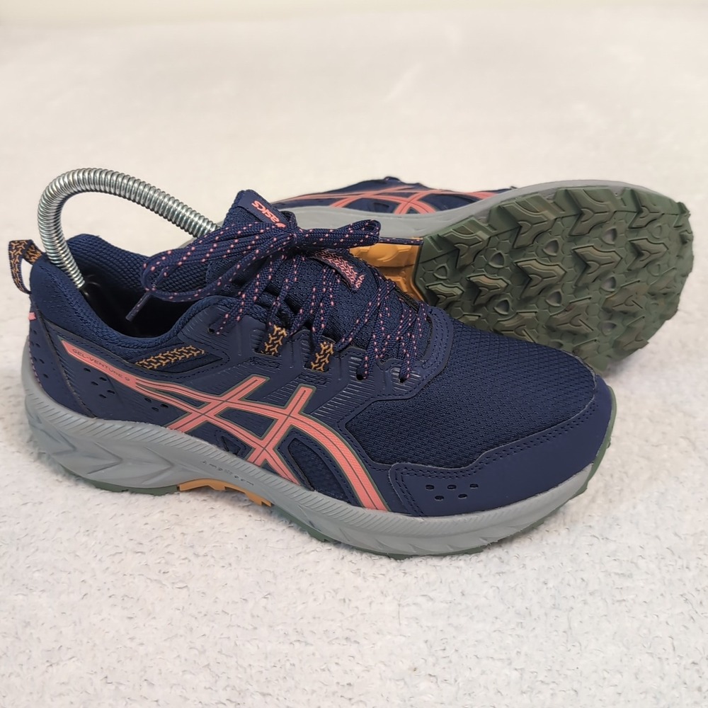 Asics Women's Gel Venture 9 Indigo Blue Papaya‎ Size 7 Wide 1012B313 9.5/10 Cond